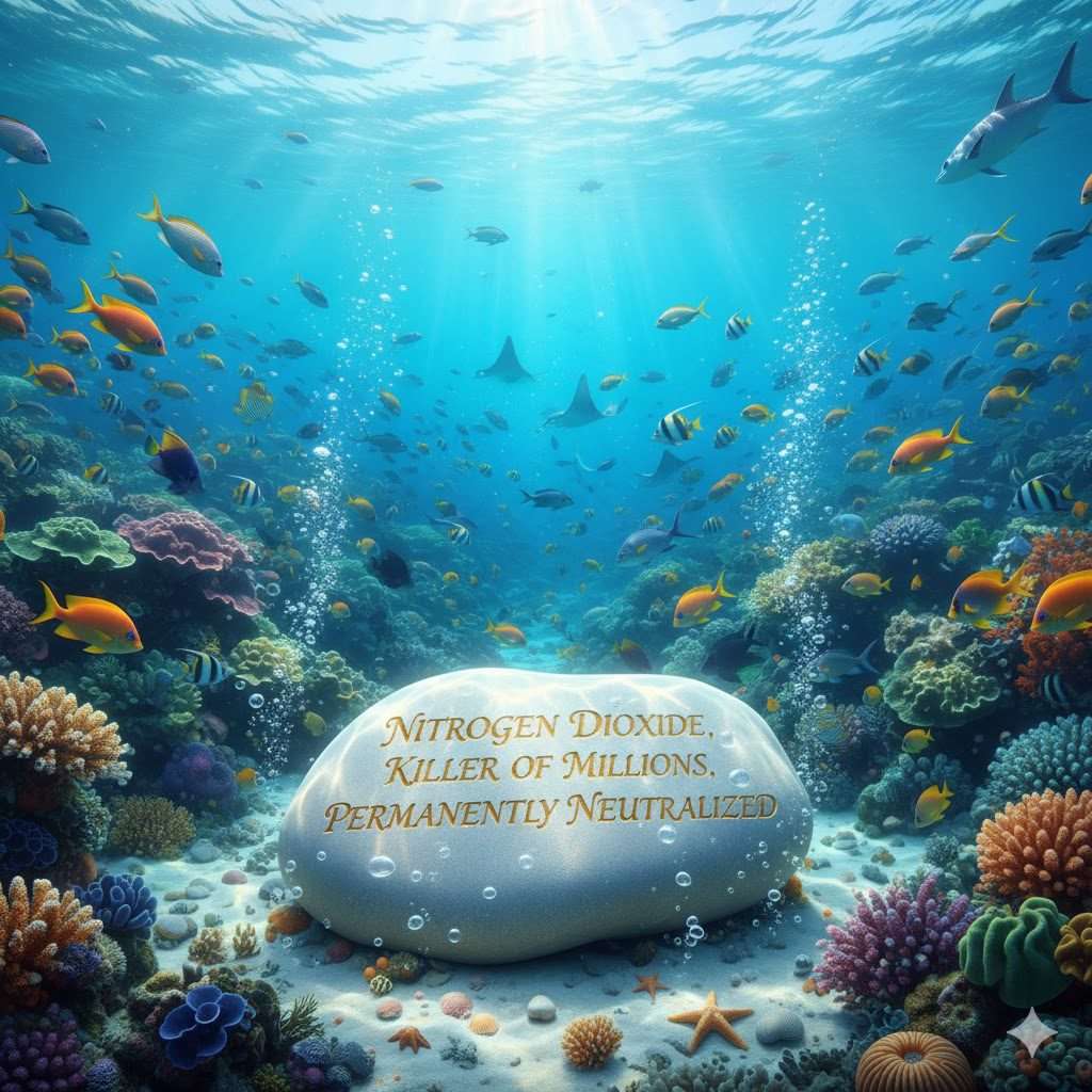 Deadly Nitrogen Dioxide, Killer of Millions, Permanently Neutralized by Albanian Minerals